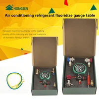 HONGSEN High  and Low Pressure Air Conditioning Refrigerant Fluoridize Gauge Table R32 R410 R22 Liquid Meter Gauge