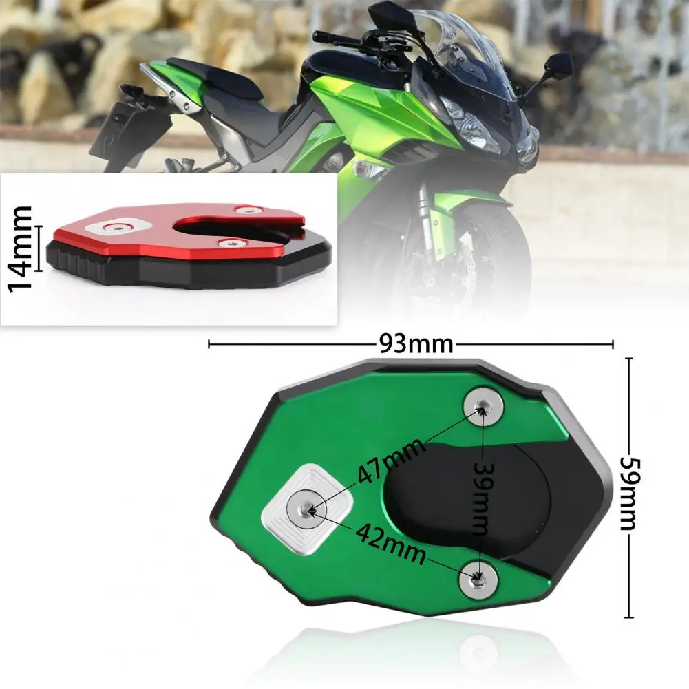 

Professional Kickstand Extension Pad Motorcycle CNC Side Stand Enlarger for Kawasaki Z100 ER6N Motorcycle Accessories Goods