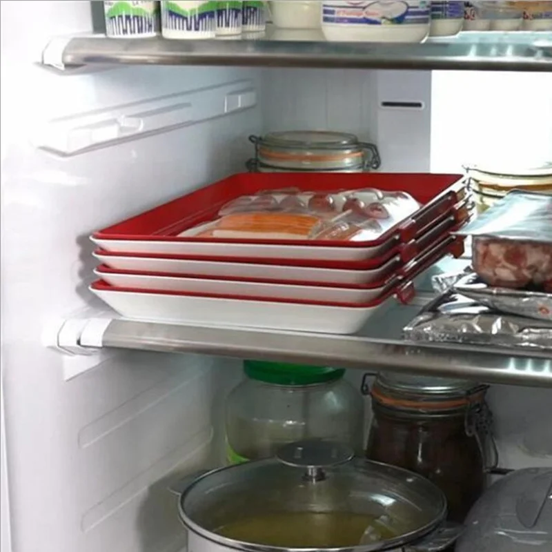 Microwave Fresh Food Tray Container Clever Dropship Kitchen Preservation Set Items Cover Storage Creative Plastic | Дом и сад