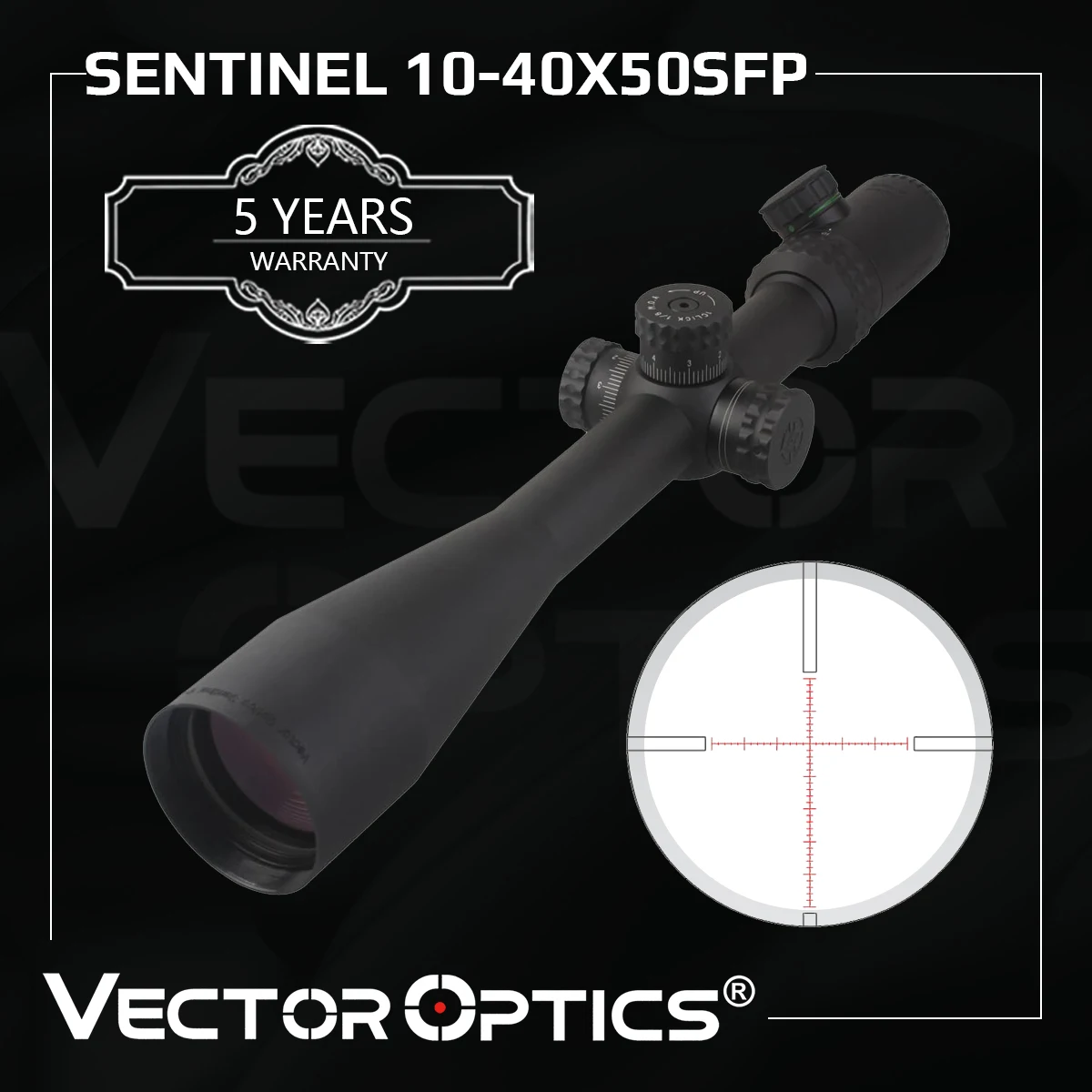 Cheap Vector Optics Gen 2 Sentinel 10 40x50 Shooting Sniper Riflescope Scope with Illuminated MP Reticle for Dear Sight Hunting