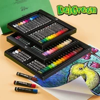 delgreen professional soft oil pastel set whiteskinblack color oil painting crayon stick pen for student drawing art supplies