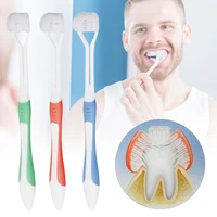 3 sided toothbrush oral care safety teeth brush for complete teeth cleansing replaceable brush head tooth whitening brush