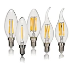 Супер яркий E14 светодиодный лампы AC220 4W 8W 12W свечи накаливания светильник C35 C35L Эдисон лампы Ретро Античная Винтаж Стиль, холодный и теплый белый