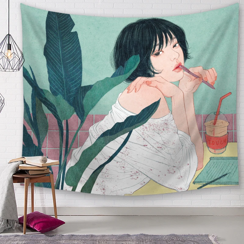 Настенный Гобелен для девочек индивидуальная Дамская ткань подвесная украшения