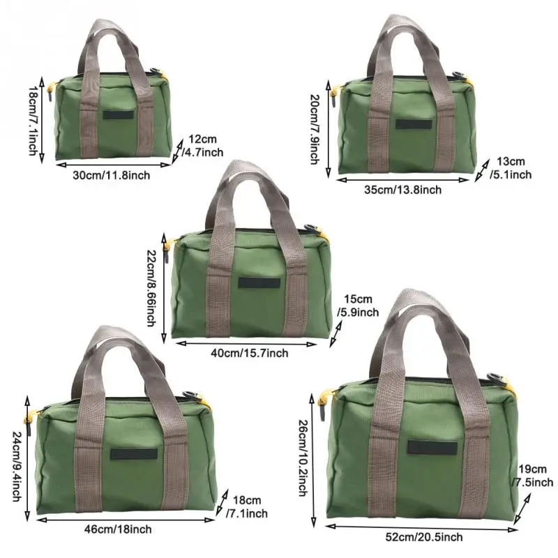

Handbag Wide Mouth Storage Large Heavy Duty For Electricians Portable Zipper Tool Bag Oxford Cloth Multifunctional High Capacity