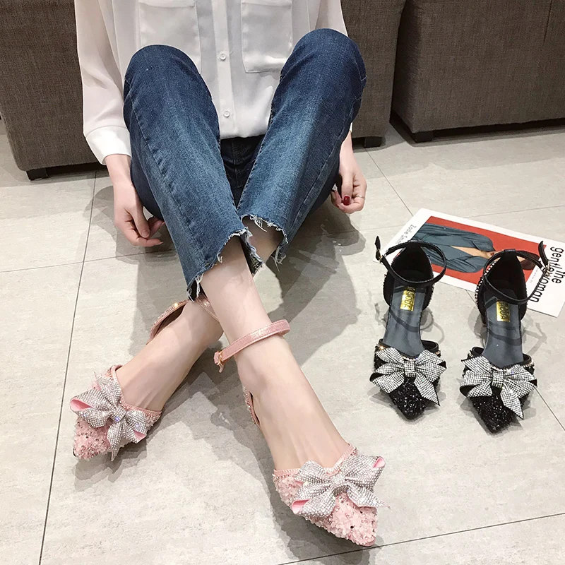 

Closed Toe Sandals Clear Heels Fashion Womens Shoes 2021 Med Suit Female Beige Buckle Strap Espadrilles Platform Luxury High Poi
