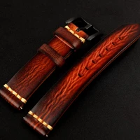 20mm 22mm 24mm new watch band genuine leather straps watch accessories high quality natural color watchbands bracelet wristband