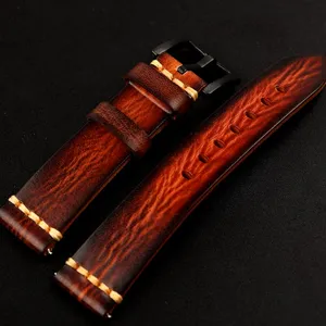 Ремешок из натуральной кожи для наручных часов, аксессуары для часов, браслет из натуральной кожи, 20 мм 22 мм 24 мм