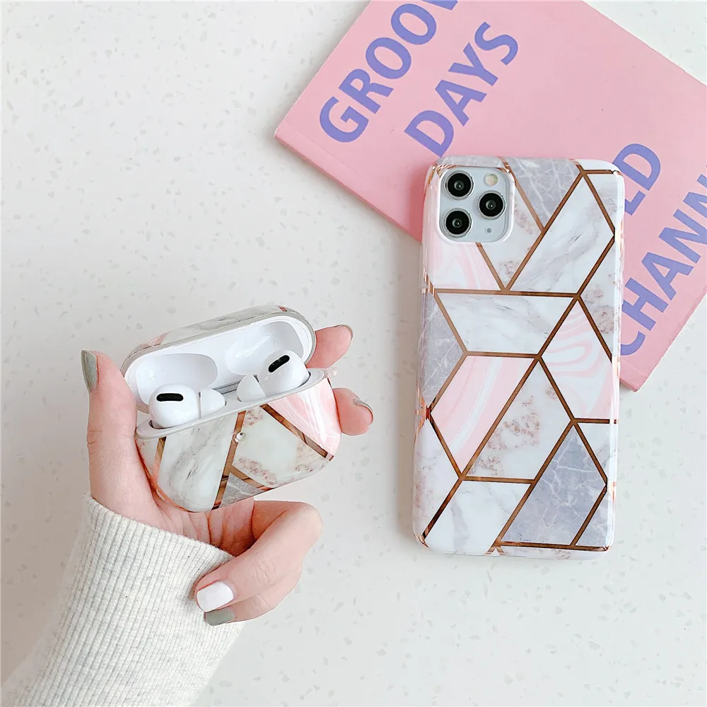 Роскошный чехол Onnlink с мраморным покрытием беспроводной Bluetooth геометрический для