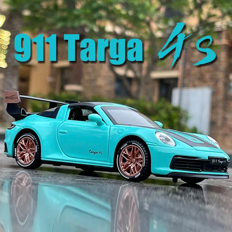 

1:32 Porsche 911 Targa 4S Diecasts Toy Vehicles Car Model Alloy Boys Toys Cars Coupe Supercar Collectibles Kids Car Toy Gift