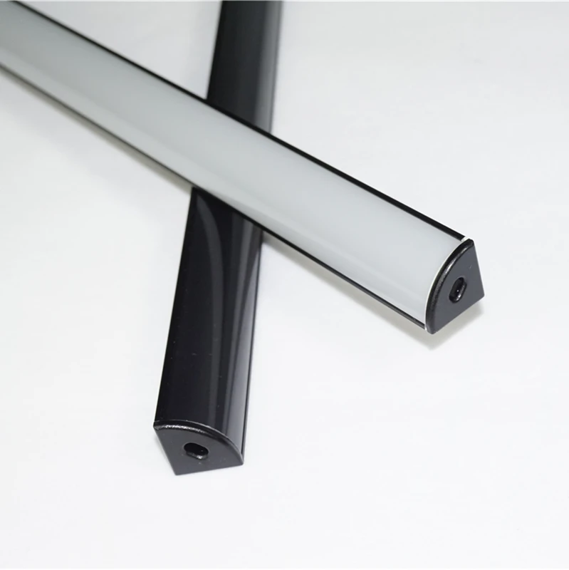 Угловая Светодиодная лента черный профиль самоклеящаяся Крышка для гардероба
