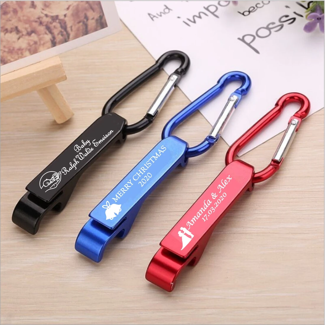 Лот 50 шт Бесплатная доставка алюминиевый Портативный консервный нож брелок для