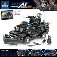 kazi childrens armored car building blocks assembled toy boy 9 military 6 police series 6 8 years old 10 tank