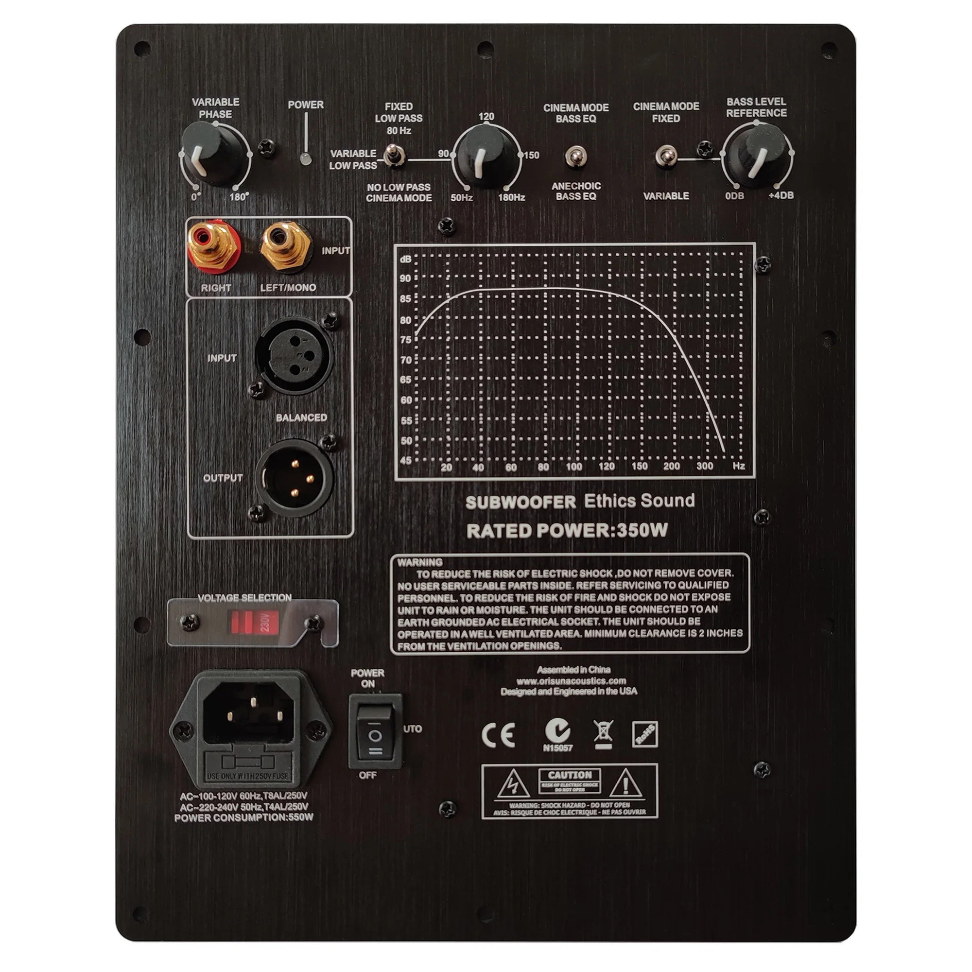 110/220V Hi Fi прекрасно подойдет как для повседневной 350W тяжелый сабвуфер цифровой
