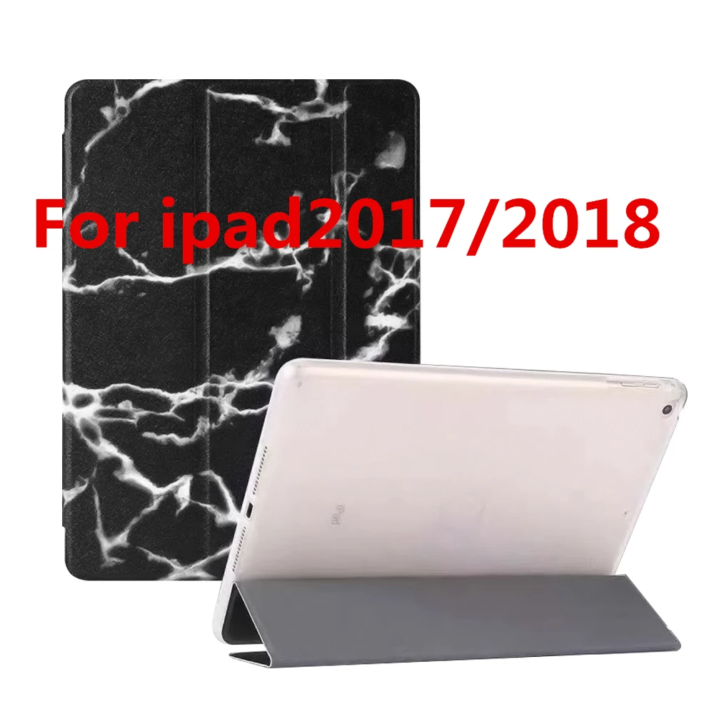 J ipad2017 2018 Для iPad 9,7 ТПУ чехол мрамор из кожи с натуральным лицевым покрытием смарт-крышка для iPad 5/6 Air 2 Mini 1/2/3, iPad 2/3/4 Pro 10,5 мини 4/5 чехол - Цвет: J ipad2017 2018