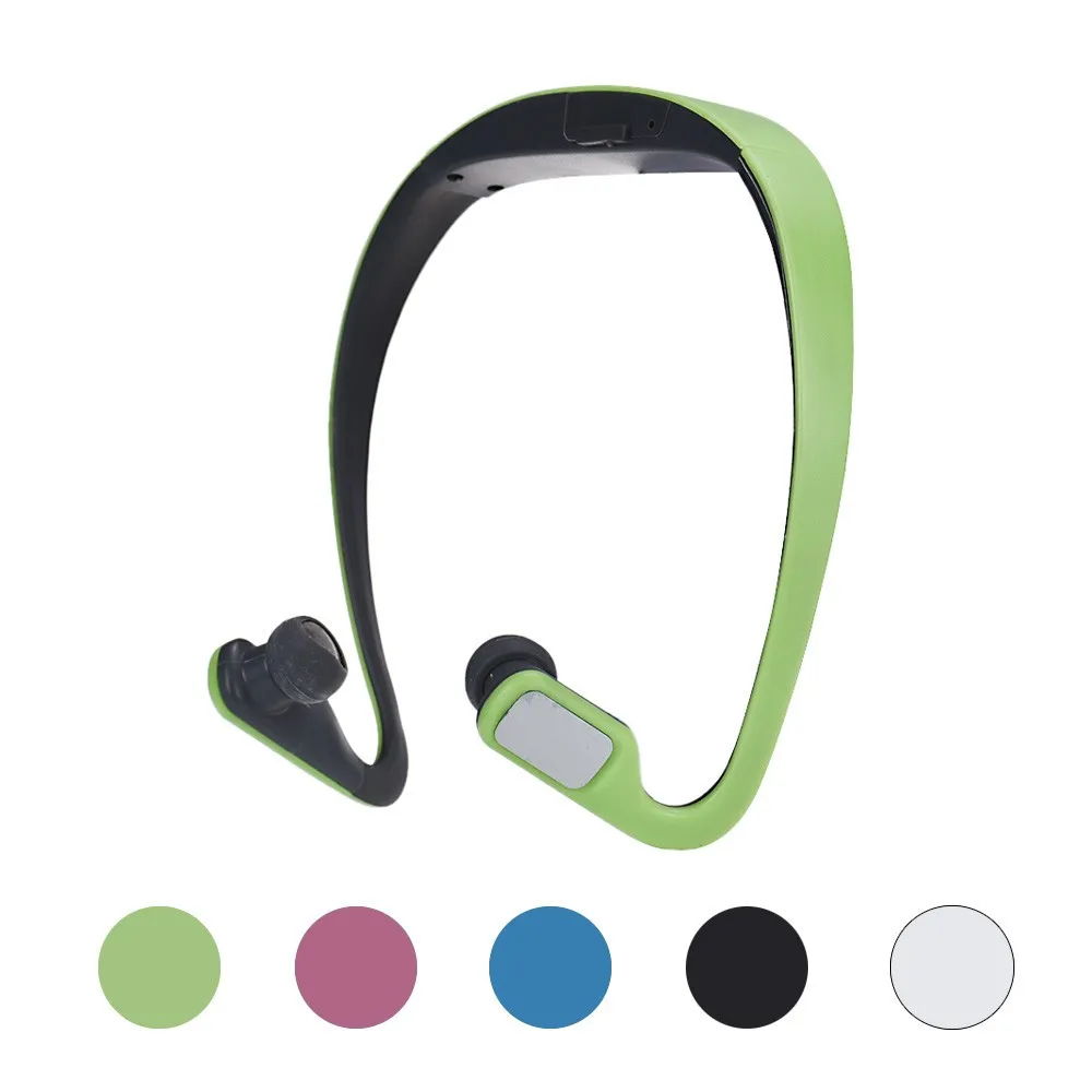 Беспроводная карта FM стерео радио Функция MP3 спортивная Гарнитура наушники белый