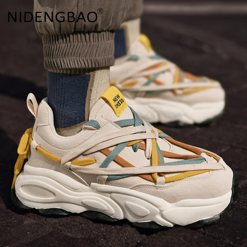 Fashion Unisex Platform Shoes 2021 Men Women Chunky Sneakers Street Style Heighten Breathable Luxury Outdoor Running Sports Shoe