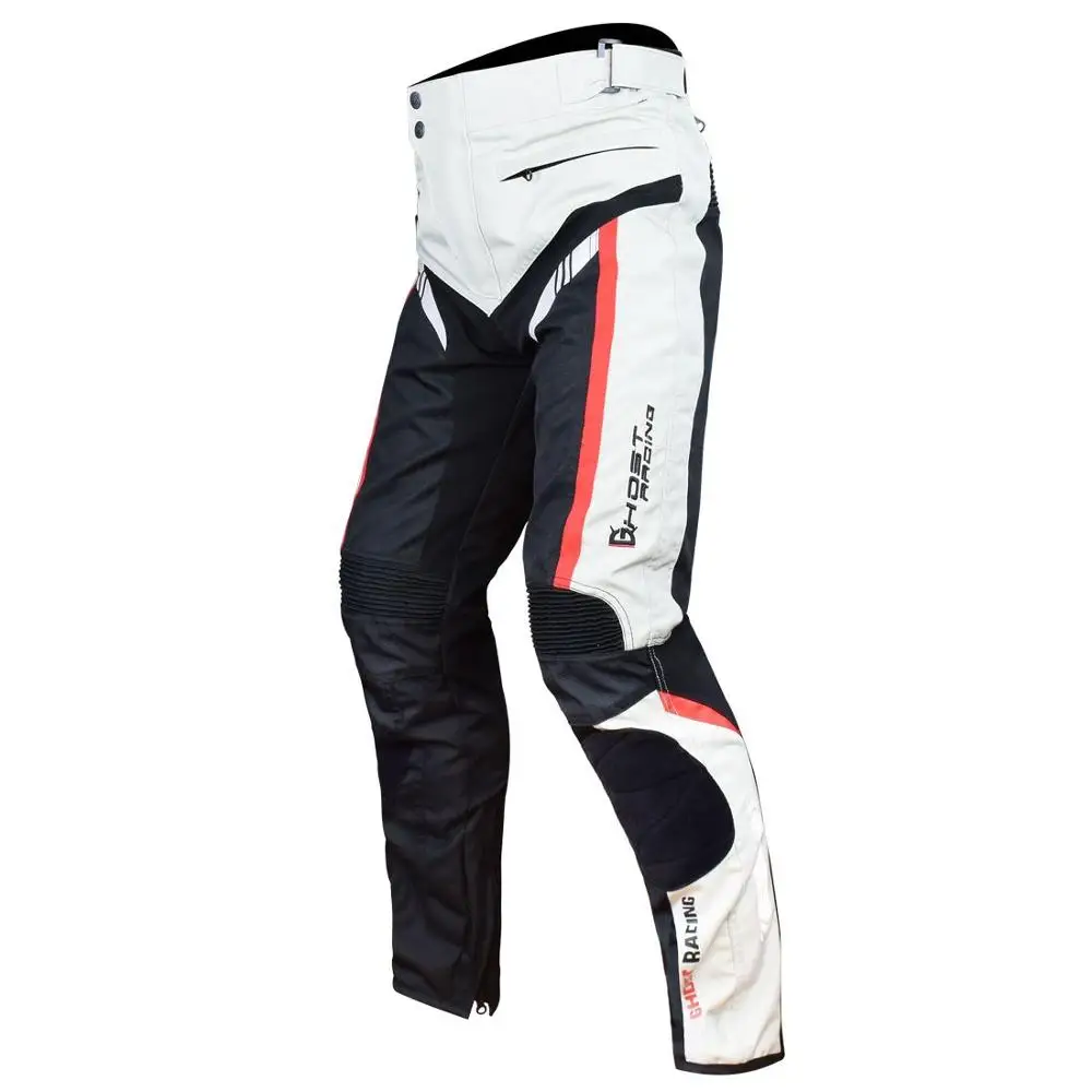 white Pants Призрак гонки Лето мотоциклетная куртка+ мотоциклетные штаны мотогонок костюм защитное Шестерни Армо защиты пятки; в стиле хип-хоп Moto Костюмы - Цвет: white Pants