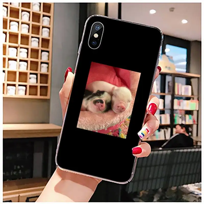 

Funny Cartoon Pig luxury Phone Case shell Transparent for iPhone 11 12 mini pro XS MAX 8 7 6 6S Plus X 5S SE 2020 XR