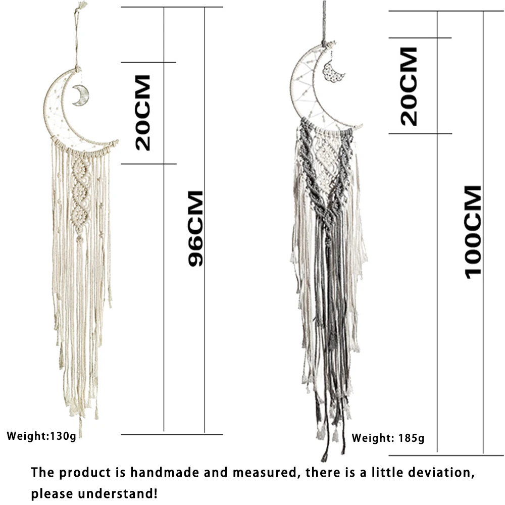 Богемный гобелен из макраме настенный подвесной Мандала Луна Ловец снов