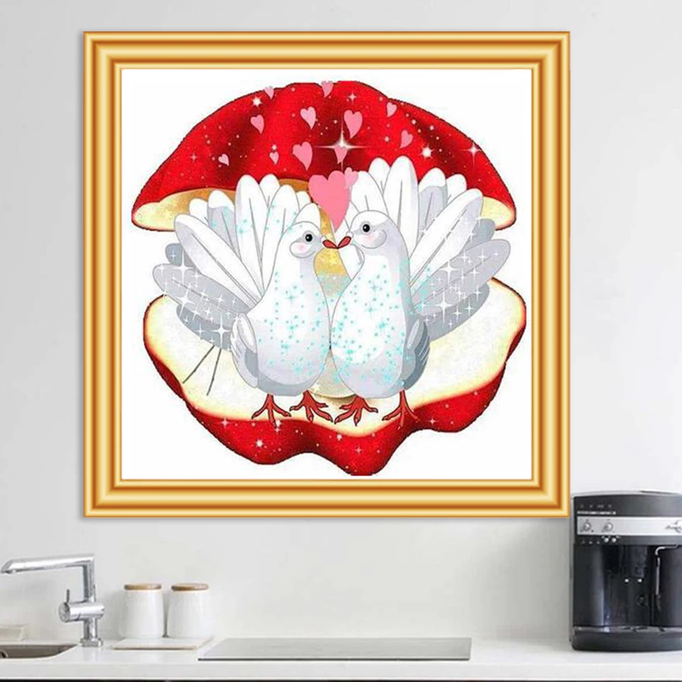 

Алмазная 5D картина «голубь любви», Набор для вышивки крестиком, полная выкладка, квадратная, круглая, мозаика для творчества, Ремесла, Декор