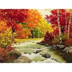 Полноразмерная Алмазная картина 5D сделай сам, вышивка крестиком, Осенний пейзаж, 3D Алмазная мозаика, круглые картины стразы, вышивка, пейзаж