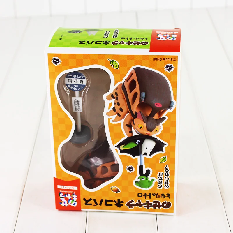 Фигурка Мой сосед Тоторо Игрушки котобус Chibi Зонт с лягушкой аниме модель игрушки