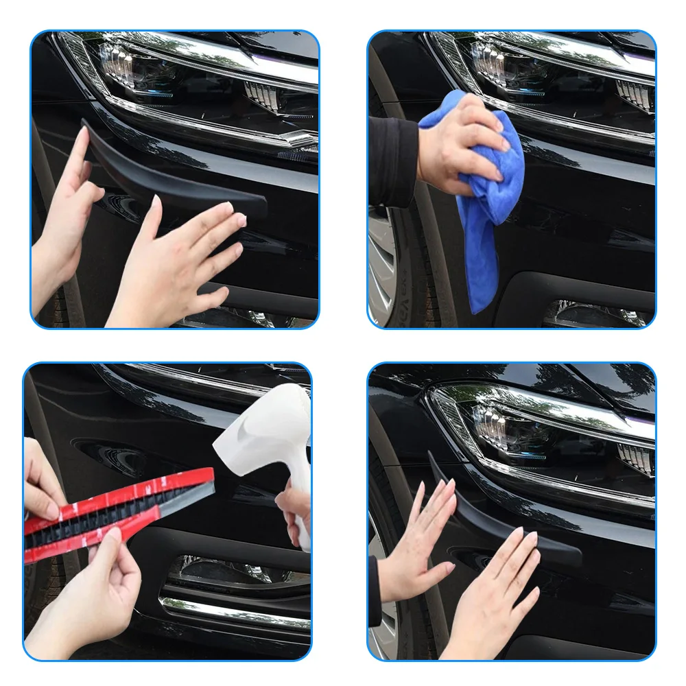 2 шт. наклейки на бампер автомобиля из углеродного волокна|Тюнинговые молдинги| |