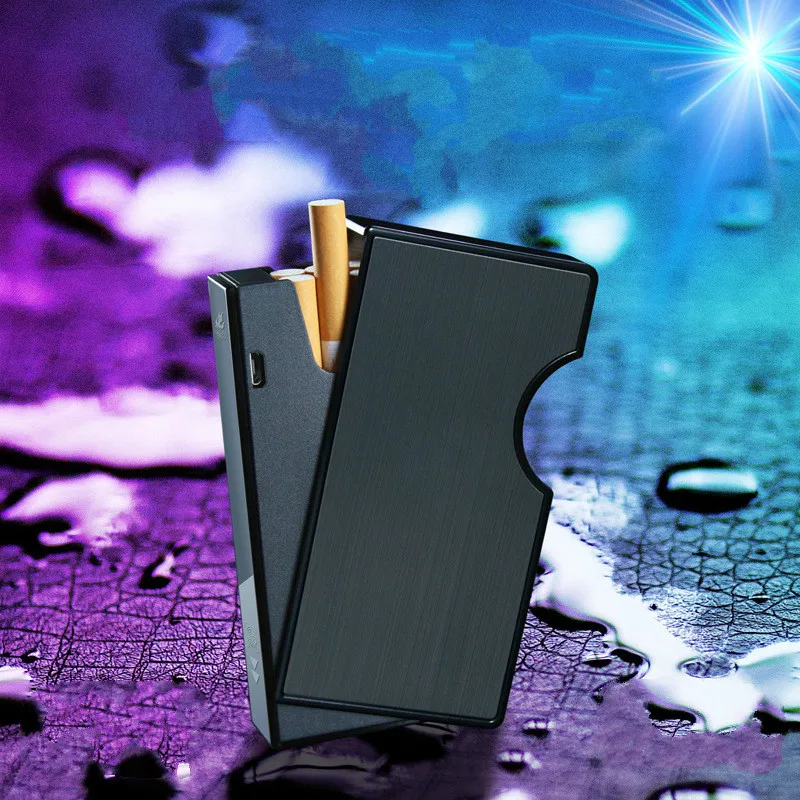 2-в-1 сигареты чехол зарядка через usb коробка зарядки для сигарет защита от ветра