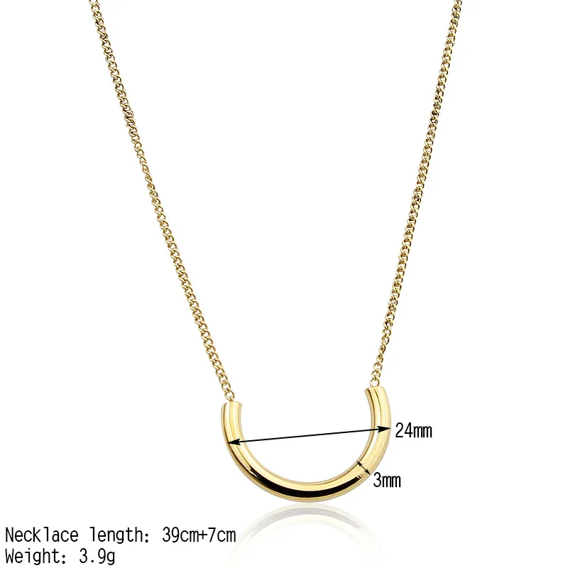 Новое модное высокое качество маленькое свежее U-образное ожерелье с подвеской