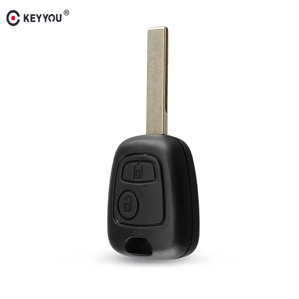 KEYYOU 15X 2 кнопки автомобильный Стайлинг чехол для ключа пустая на боковой стороне