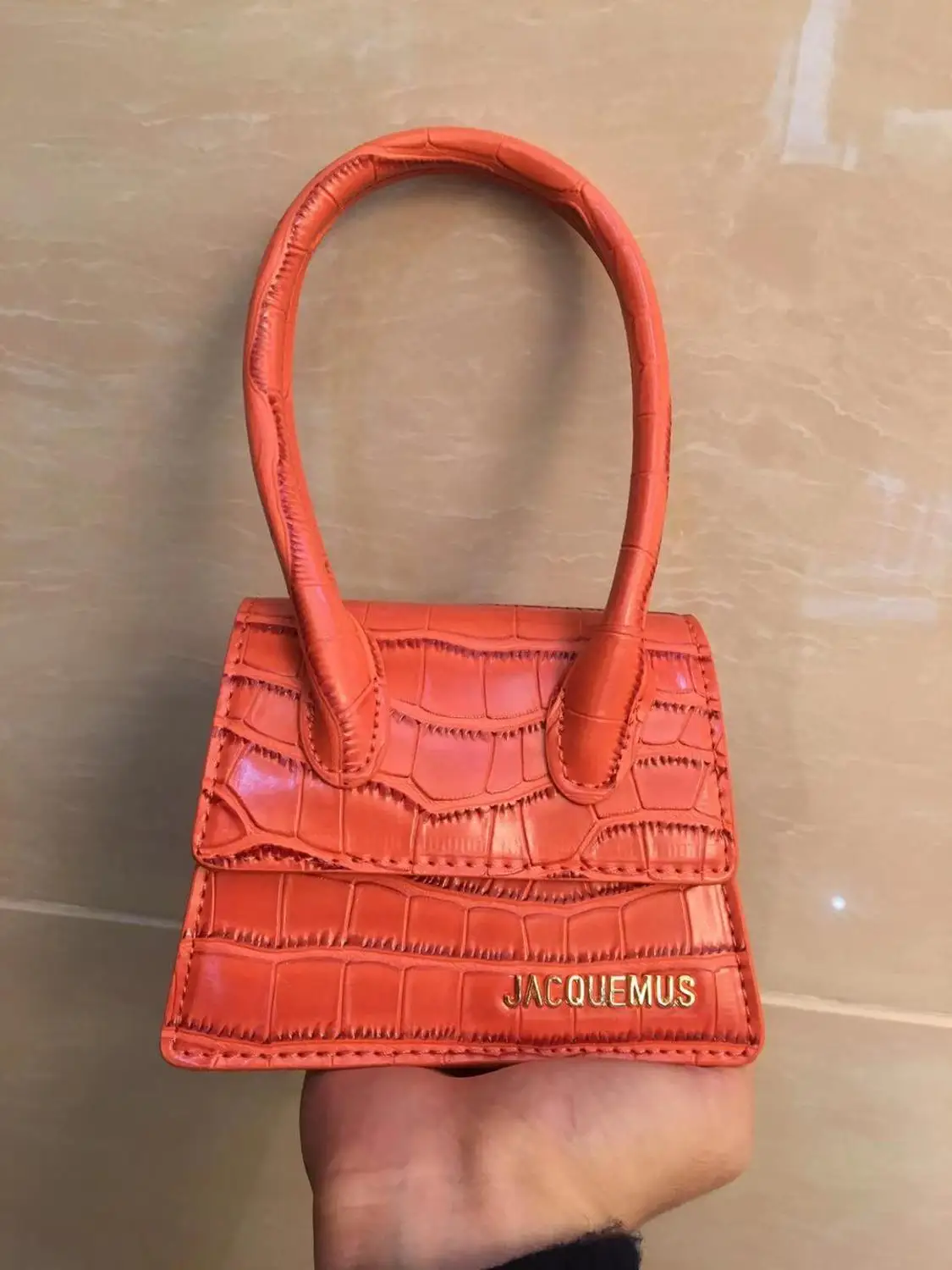 orange Jacquemus, женская сумка, известный бренд, женские роскошные сумки, для женщин, сумки через плечо для женщин,, сумки-мессенджеры, маленькая сумка-тоут - Цвет: orange
