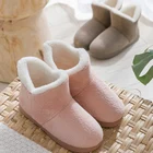 Зимние тапочки, женская теплая плюшевая обувь без шнуровки, домашняя обувь для пар, Нескользящие удобные женские теплые тапочки на плоской подошве из искусственного меха