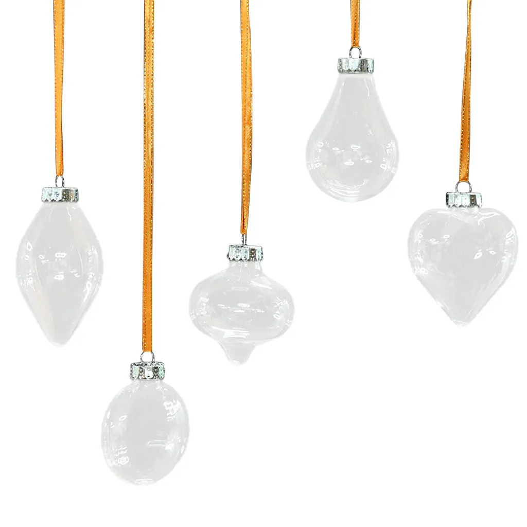 Креативные светодиодные прозрачные подвески в виде шариков для рождественской