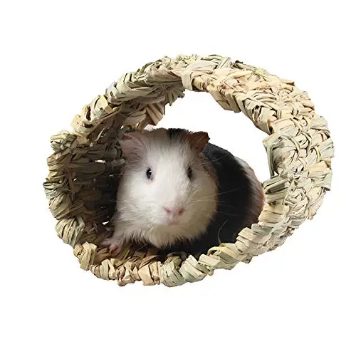 Хомяк с ручной плетением натуральная трава туннель для укрытия маленький домик
