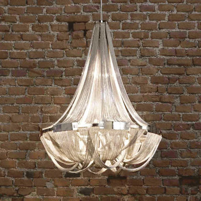 Французская алюминиевая цепочка с кисточкой люстра светильник Империя