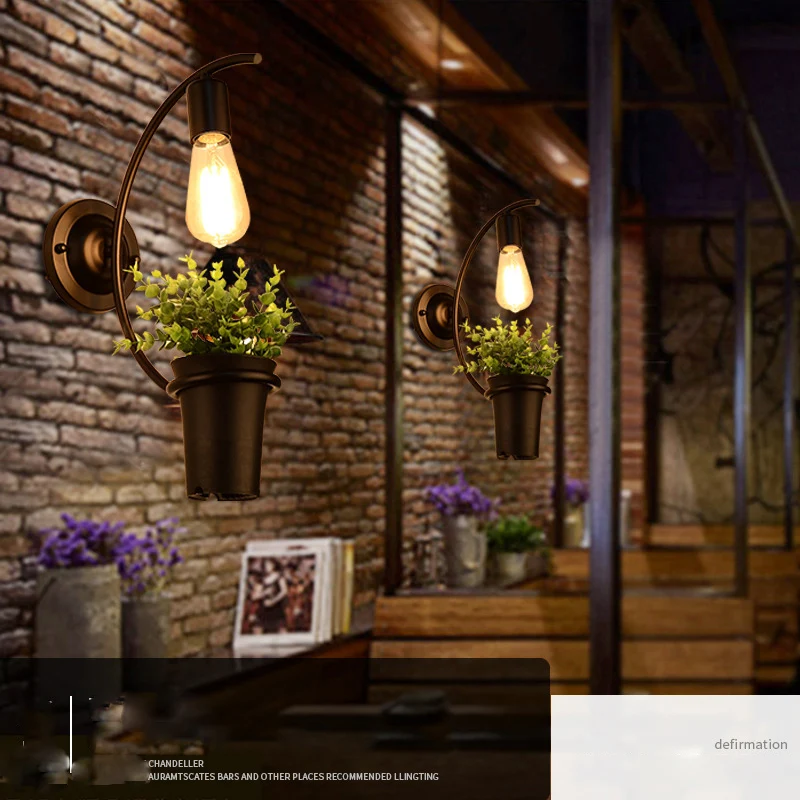 Новый художественный настенный светильник для растений простая современная