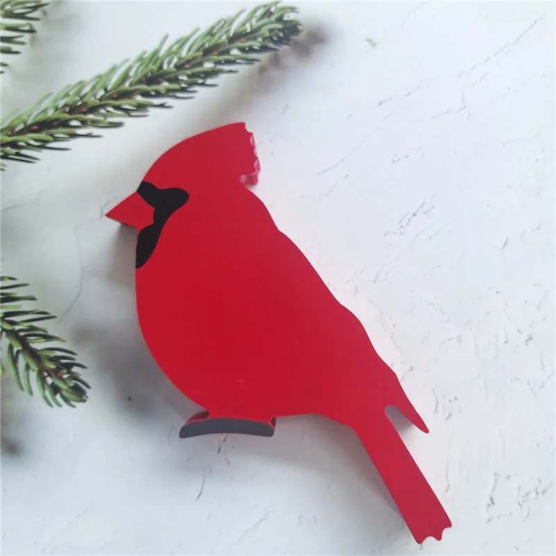 

Wood Carving Ornaments Nordic Style Little Fat Bird Handmade Robin Bird Home Decoration Crafts Red Parrot Model Wood Craft Gift