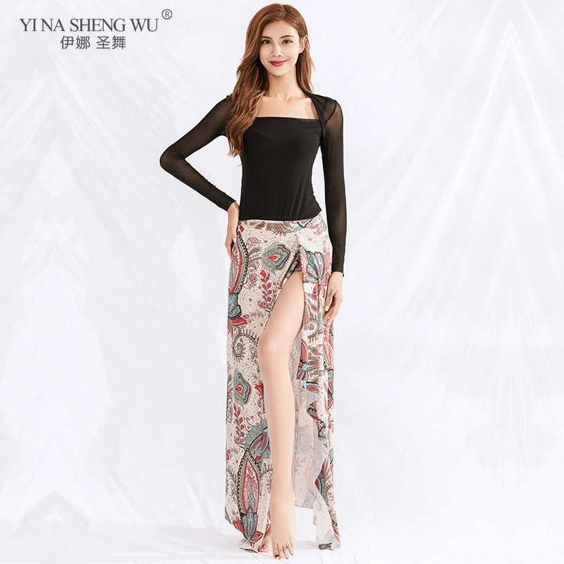 

Women New Bellydance Set Oriental Dance Competition Costume Top+Skirt+Underpants 3pcs Dance Practice Long Hip Scarf Wear Adult