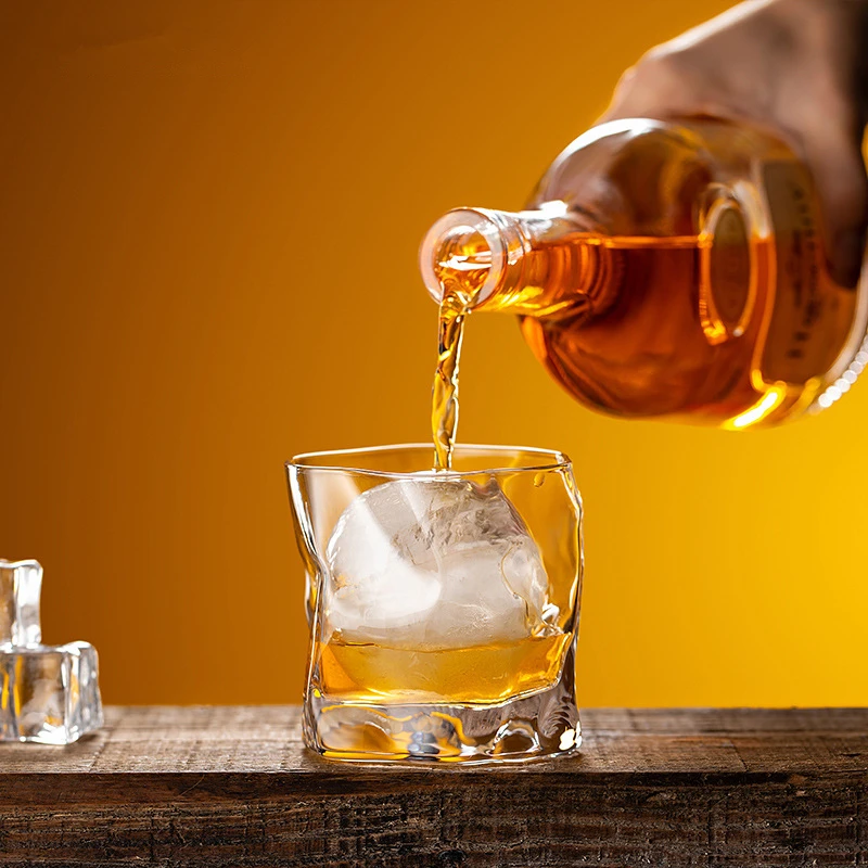 COM художественный дизайн мнется нерегулярные матовый бокал для бренди виски