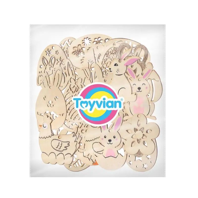 

Toyvian 48pcs DIY Wooden Slices Hang Tags Wood Cutouts Hanging Ornaments with Hole and 50pcs Hemp Rope for DIY Crafts Party
