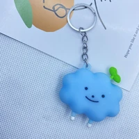 cute cloud smiley face jewelry sweet small fresh blue cloud pendant cute smiley face keychain