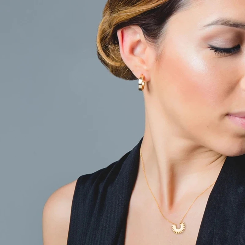 

AIDE Personalized C Shape Pendant Necklace For Women Gift Fashion Silver 925 Jewelry Fine Choker Chain Collares Mujer moda 2020