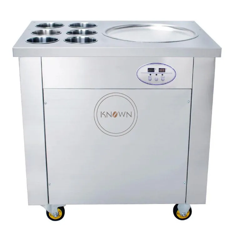 Полностью из нержавеющей стали ролл жареного мороженого машина для