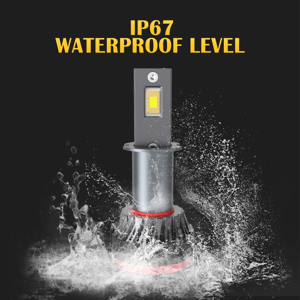 

Route101 H3 LED Canbus Bulb 6000K Error Free Fog Light Headlight for 12v-24v Car Lamp Auto Lighting