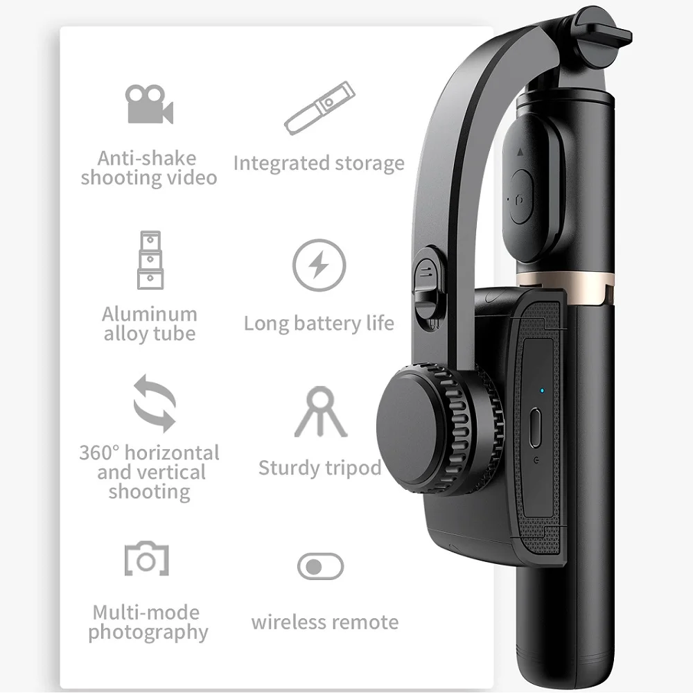 FANGTUOSI ручной шарнирный стабилизатор для камеры GoPro с Bluetooth тренога затвором