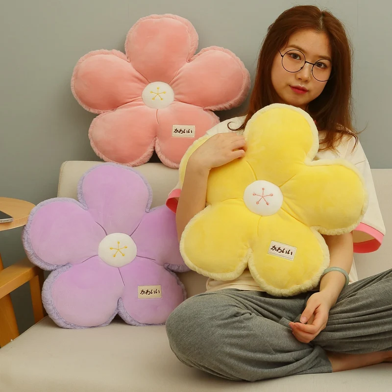 

Plush Flower Mat Stuffed Lifelike Flower Shape Baby Kids Home Playmat Stuffed Soft Plant Flower Throw Pillow Cushion Decor Gift
