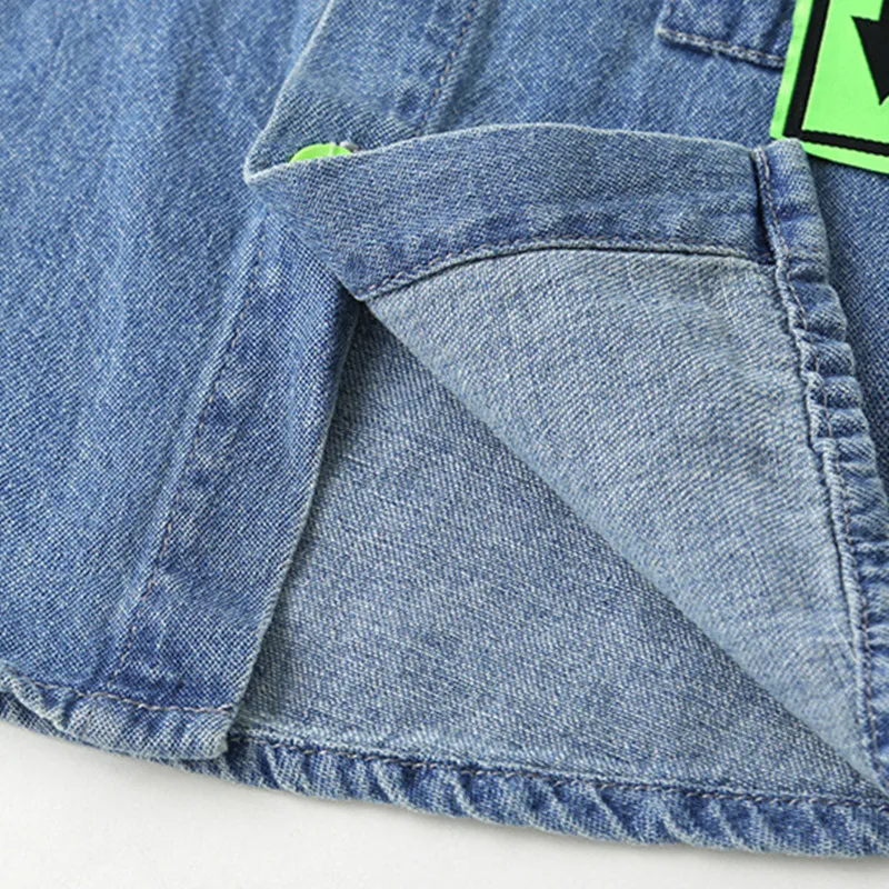 

DFXD Korean Boys Denim Shirts Spring Autumn Fashion Thin Cotton Full Sleeve Denim Tops Children Jean Shirts 1-7Yrs Kids Clothes