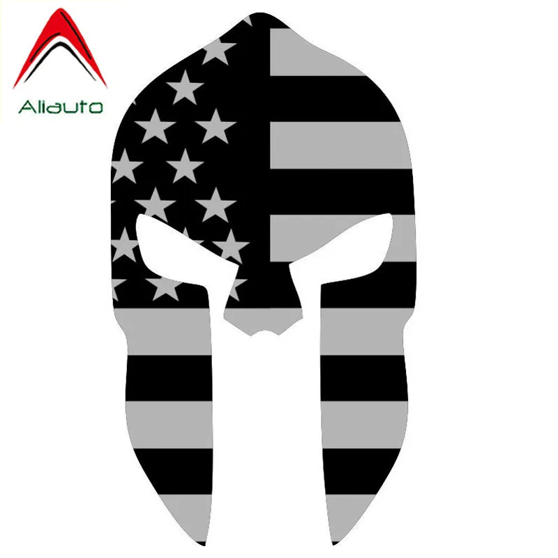 Модные автомобильные наклейки Aliauto Спартанский шлем флаг Череп автомобильный