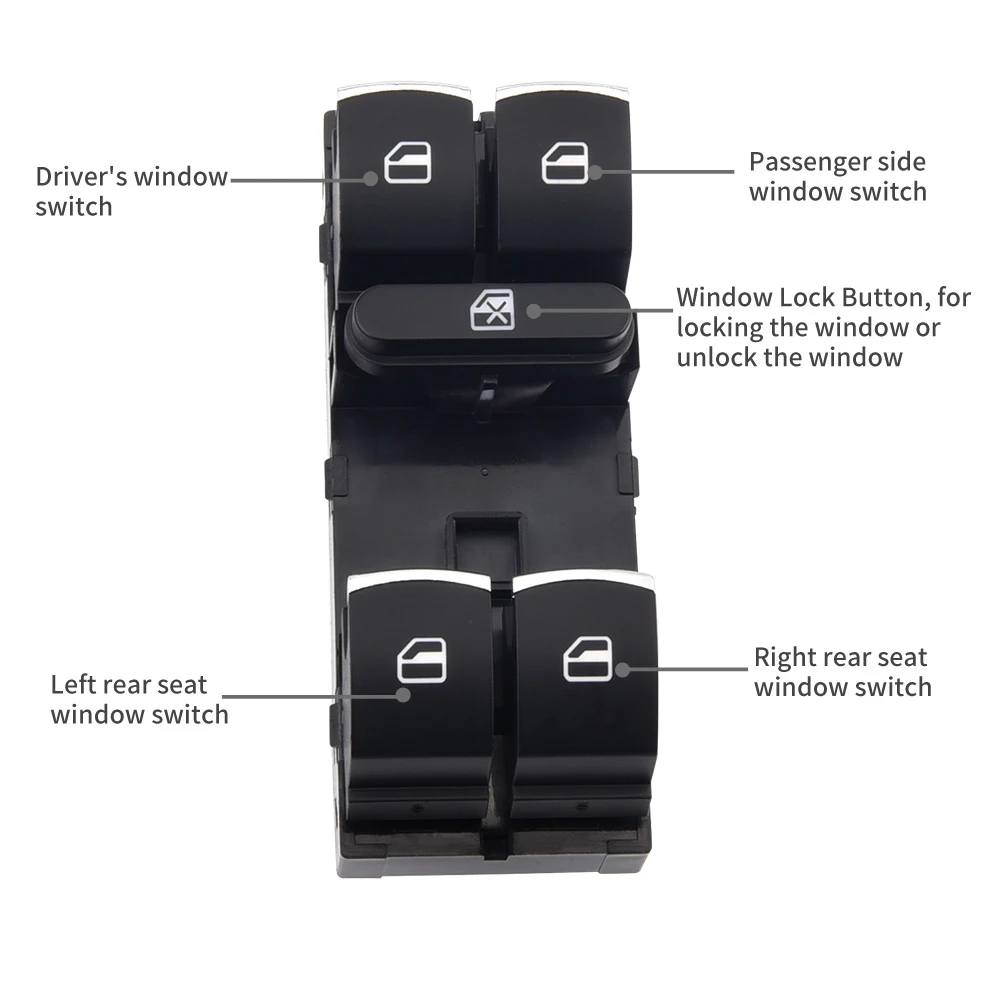 Переключатель Стеклоподъемника для Volkswagen VW Golf MK5 6 Jetta PassatB6 Tiguan Rabbit Touran 5ND959857 5ND959855 |